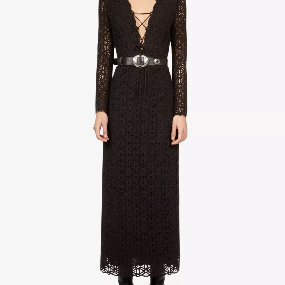 🖤🎸 NWT The Kooples Jewel-Embellished Leather Western Belt | RARE $270 Retail - Picture 3 of 6